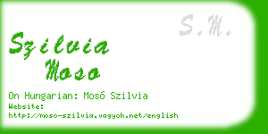 szilvia moso business card